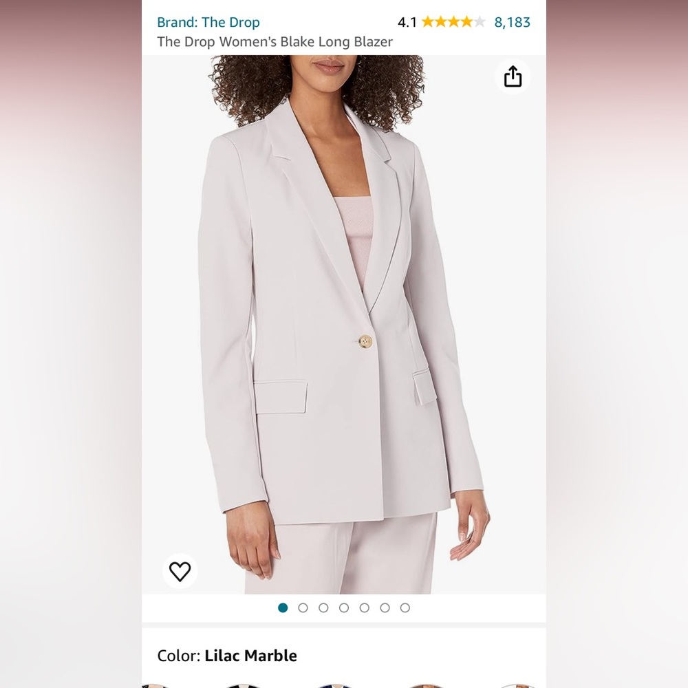 The Drop Lilac Marble Blazer (size small)